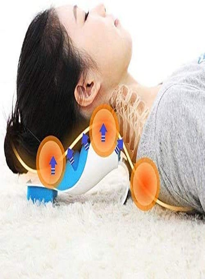 Delavala Vibration Neck Support and Pain Relief Massage Traction Pillow Chiropractic Pillow for Pain Relief Management and Cervical Spine Alignment - Image 2