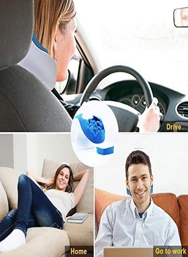 Delavala Vibration Neck Support and Pain Relief Massage Traction Pillow Chiropractic Pillow for Pain Relief Management and Cervical Spine Alignment - Image 4