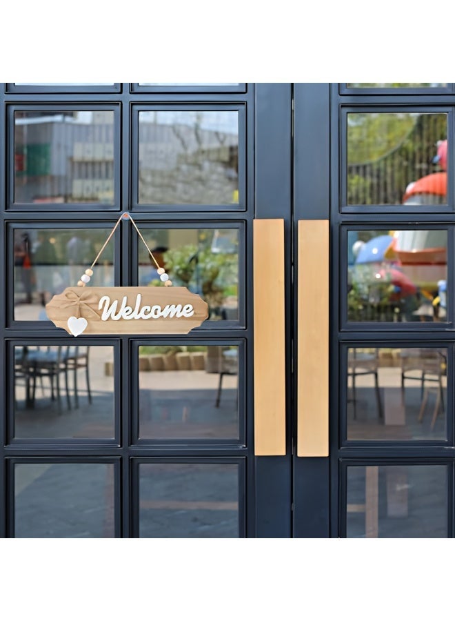 TrustMate Wooden Welcome Hanging Sign for Front Door & Wall Decor, Rustic Home Entryway Plaque with Jute Rope, Wooden Wall Decor for Coffee Bar, Office & Shop – 10.16 × 7.87 × 0.31 in (25.8 × 20 × 0.8 cm) - Image 4