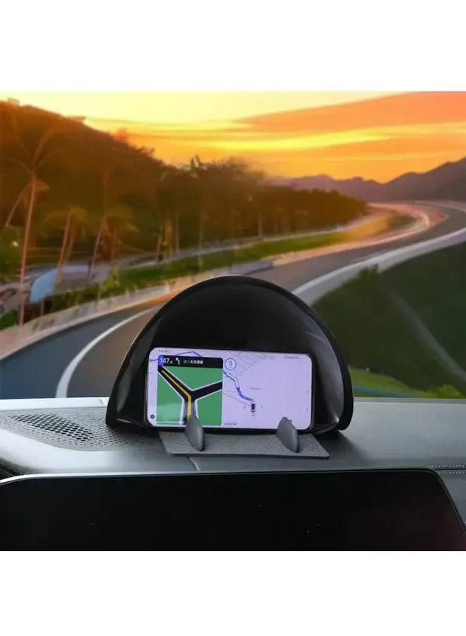 Black Car Navigation Sun Visor UV Blocking Polyester Fiber Sunshade GPS Cooler - Image 3