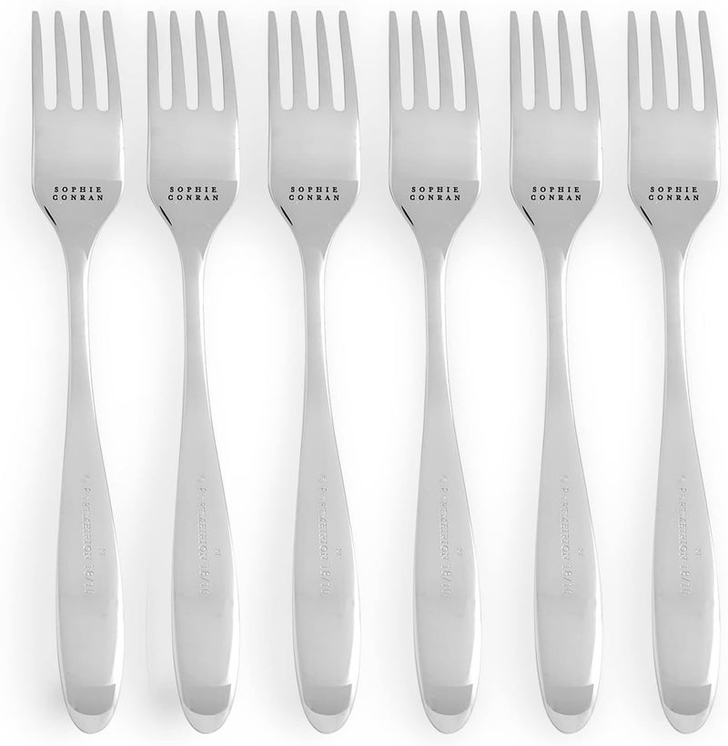Spode Portmeirion Sophie Conran 65 Floret Forks  Set of 6 Cocktail Forks  Made from 1810 Stainless Steel  Dishwasher Safe  Perfect Flatware for Home Kitchen Party and Restaurant - Image 3