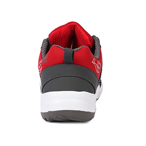 LANCER Mens INDUS-215 Grey/Red Running Shoe - 8 UK (INDUS-215DGR-RED-42) - Image 4
