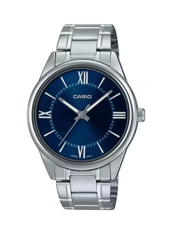 كاسيو Men's Analog Display Watch With Silver Stainless steel Strap - MTP-V005D-2B5UDF
