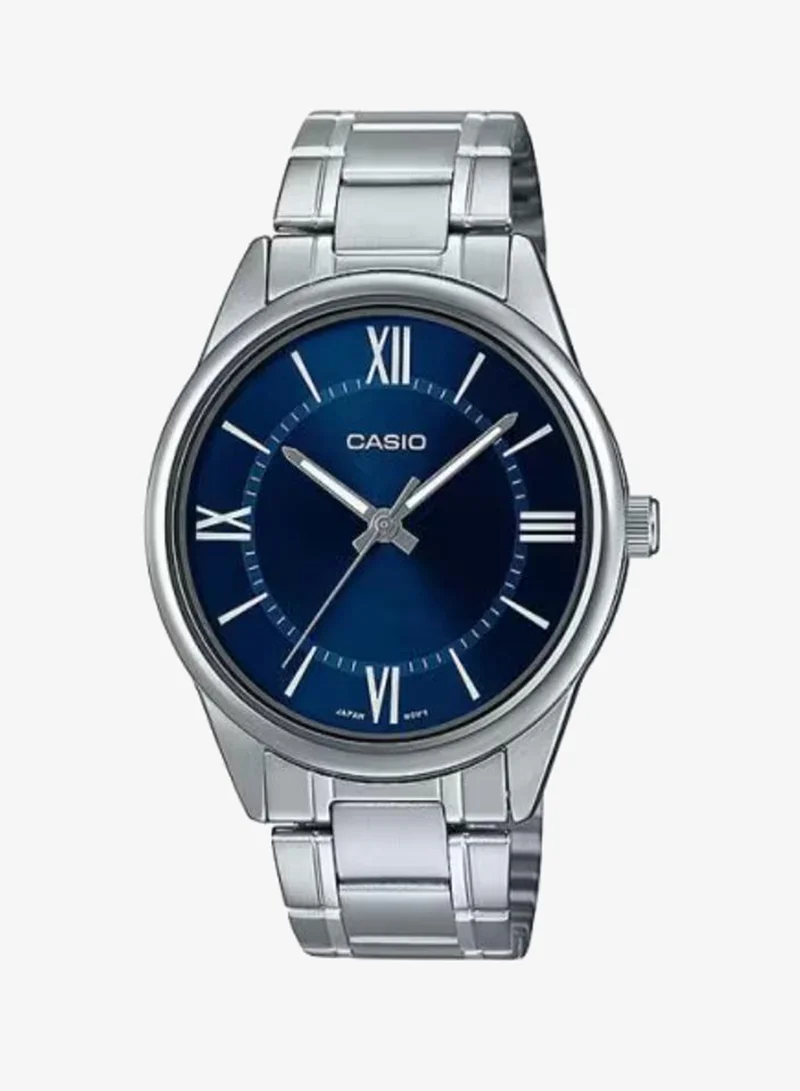 CASIO Men's Analog Display Watch With Silver Stainless steel Strap - MTP-V005D-2B5UDF