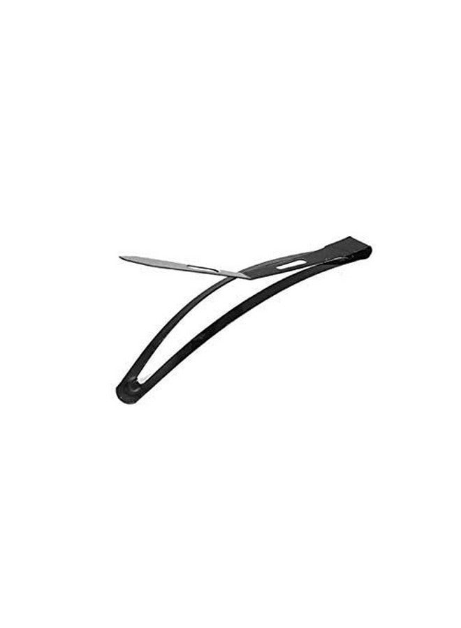 LASSUM 24 Pcs Large Metal Hair Snap Clips 2.36 Inch Long No-Slip Hair Clips Barrettes For Women And Girls (Black) - Image 2