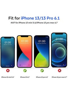 BORTONY 2 Pack Blitzby Privacy Screen Protector for iPhone 13/13 Pro (6.1 inch) Black  - Image 2