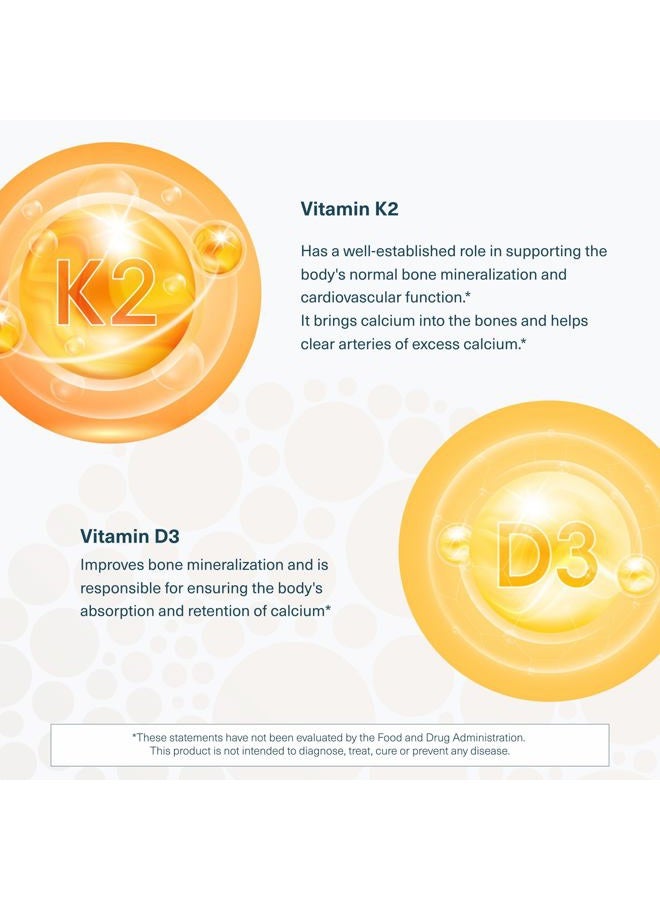 youtheory K2D3 - Bone & Heart Health Support* - Combines Vitamin D3 & Vitamin K2 - Dairy, Soy & Gluten Free - Peach, 60 Vegetarian Gummies - Image 5