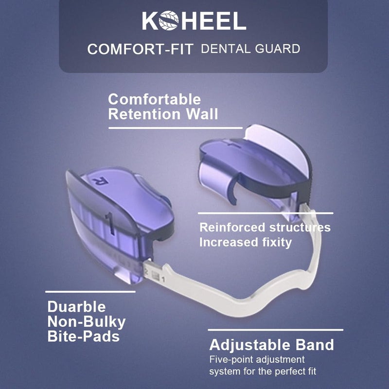 KOHEEL BG Adjustable Night Guard for Teeth Grinding, No-Boil Dental Guard for Bruxism Relief, 2 Count (Medium) - Image 2