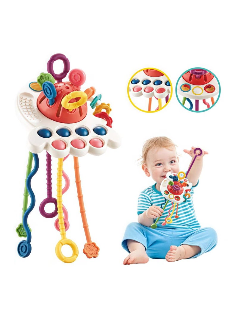 FLYHSO Baby baby presses and grasps, can chew toys, Manhattan ball newborn baby pulls, grabs, shakes hands, grabs toys - Image 1