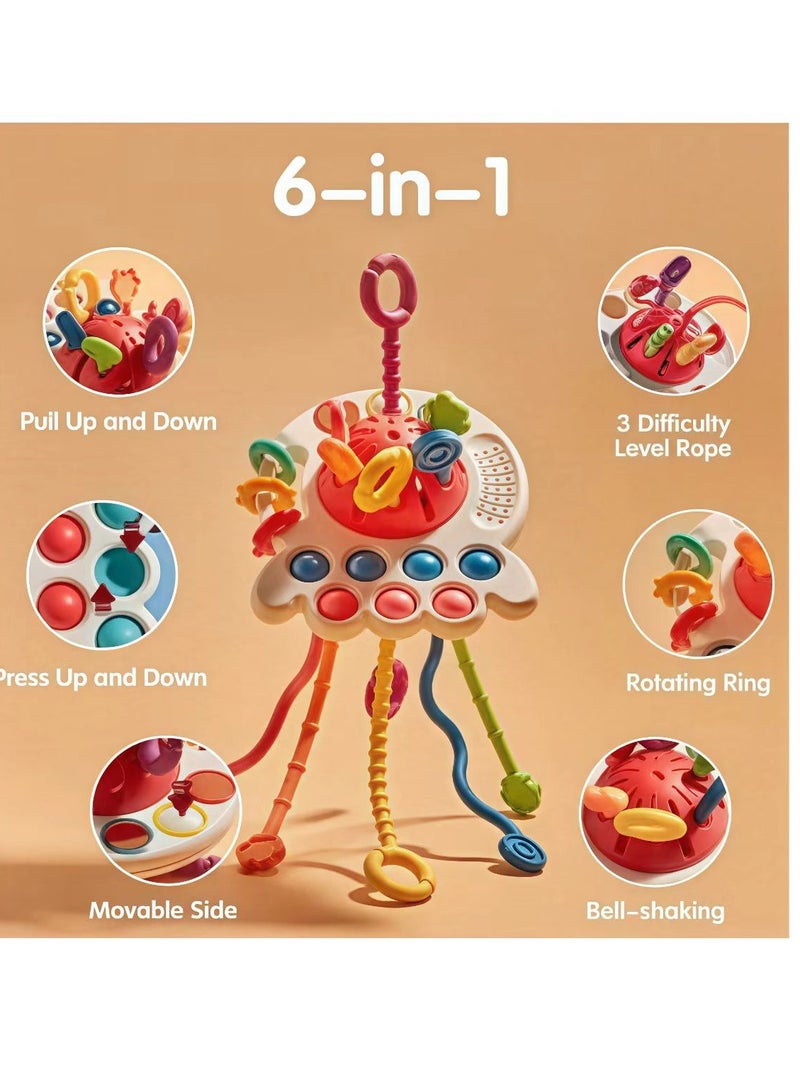 FLYHSO Baby baby presses and grasps, can chew toys, Manhattan ball newborn baby pulls, grabs, shakes hands, grabs toys - Image 3