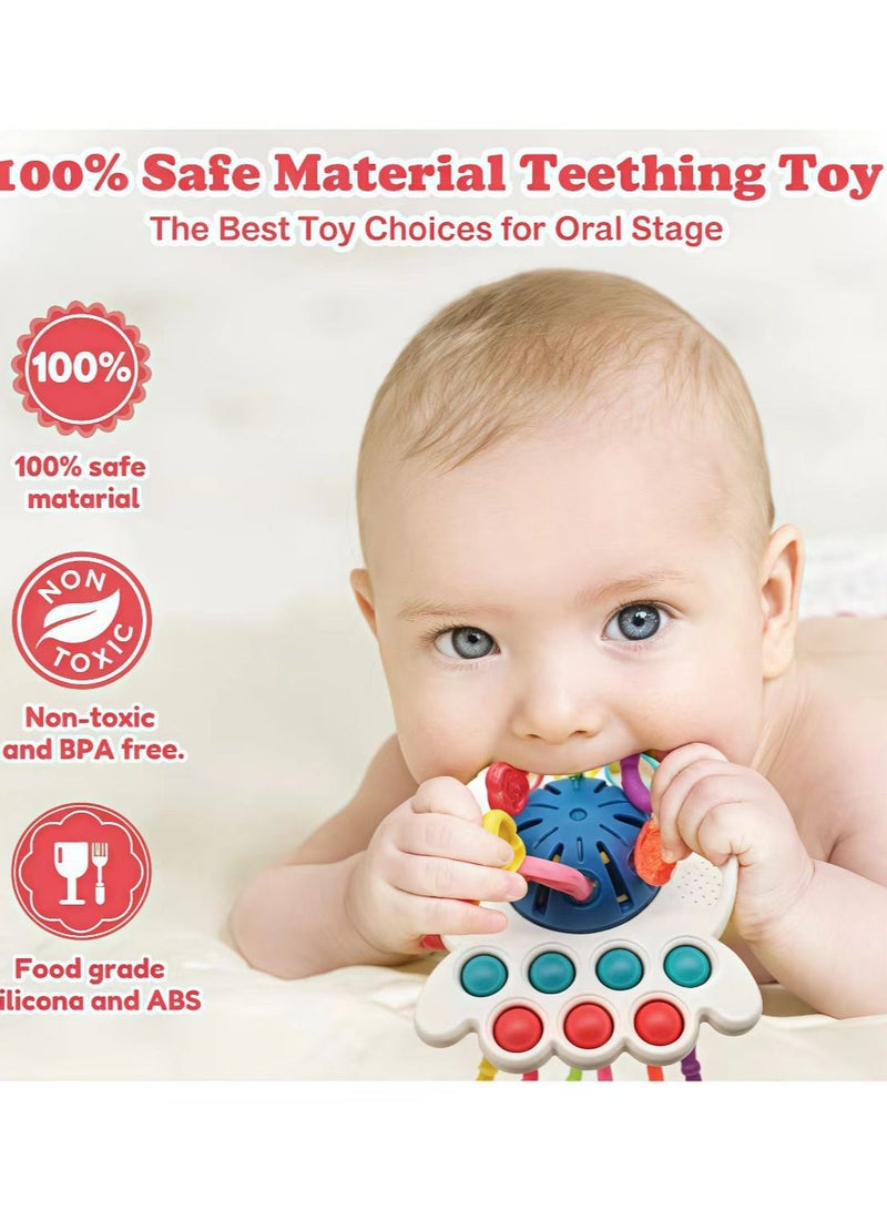 FLYHSO Baby baby presses and grasps, can chew toys, Manhattan ball newborn baby pulls, grabs, shakes hands, grabs toys - Image 4