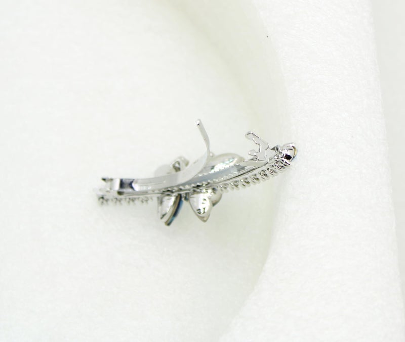 Faship Navy Blue Rhinestone Crystal Butterfly Hair Barrette Clip - Image 4