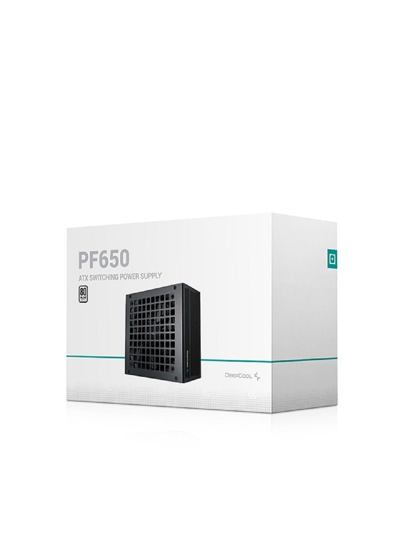 DEEPCOOL PF650D 80 Plus Standard, 650W Power Supply, ATX, NON MODULAR  - Image 1