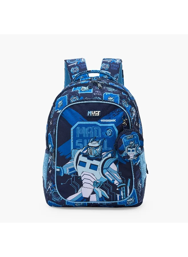 Must 17 Inch-Robot-Backpack-2 Cmprts- (Polyester) Multicolor \ 32?18?43