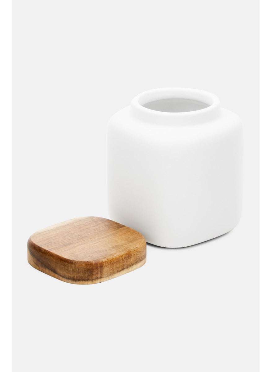 Porcelain Canister With Wood Lid, Matte White - pzsku/ZD5BC8BA19735250C4145Z/45/_/1737296090/9021d068-7a1c-4209-952d-fb0fefca18e8