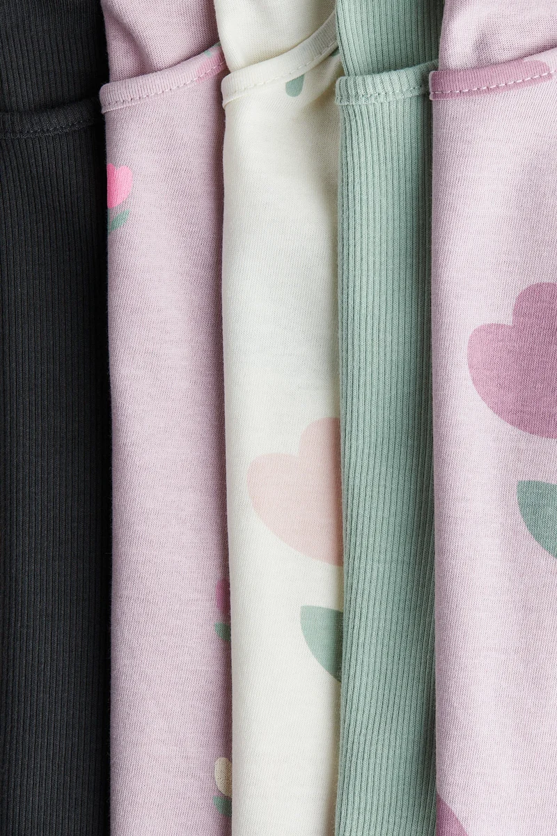 H&M 5-pack long-sleeved cotton tops