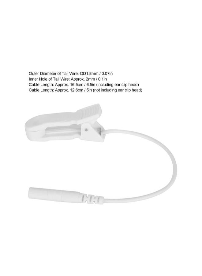 2.0 Mm Ear Clip Electrode, Tens Ear Clips for Vagus Nerve Stimulation, Ear Clips for Tens Unit, Electrode Wire Connection Cable to Promote Blood Circulation and for a Healthy Body (10PCS)
