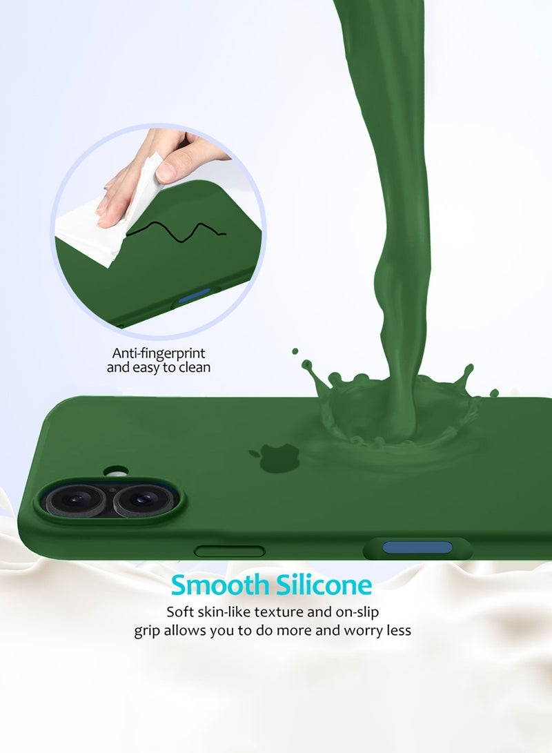 دبليو تيك جراب أيفون 17 5G 2025 بحالة سائل سيليكون فاخر عالي الجودة (MCRPSN) - أخضر الأرز - Image 3