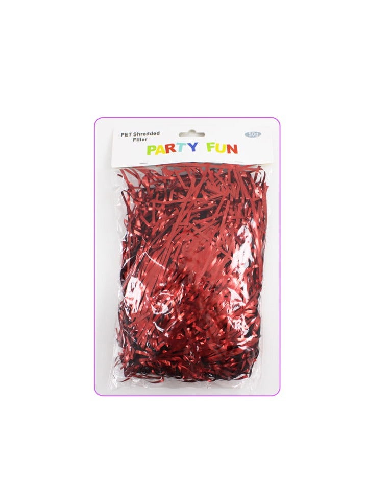 PARTY FUN Shredded Paper Filler 50Grm Bag Red Color - Image 3