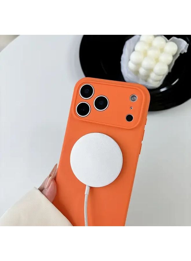 iPhone 17 Pro Max Case Charcoal Gray Magnetic Charging Silicone Cover Smooth Soft Touch - Image 2