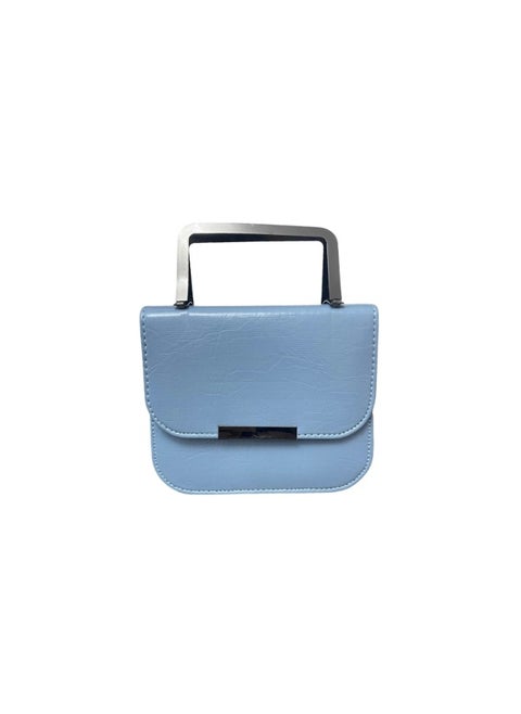 An elegant handbag with a modern design and a soft touch that adds a unique touch to your look WAL-55-BABY BLUE