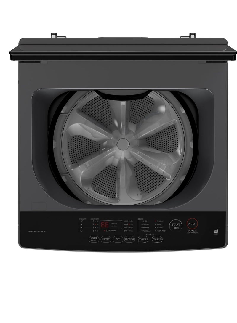 توشيبا Toshiba Top Loading Washing Machine 11 Kg , Ufb, Great Waves, Inlet Water Filter, Drum Clean, Quick Wash 15, Automatic - AW-UK1100HUPEG(MK) Morandi Grey - Image 3