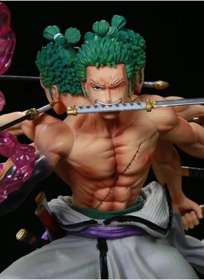 One Piece One Piece Ghost Zoro Action Figure Decorative Resin Sculpture Home Decor Statue, Art Figurine Home Ornament Decoration for Office, Living Room, Bedroom, Book Shelf, TV Cabinet, Desktop  - Image 2