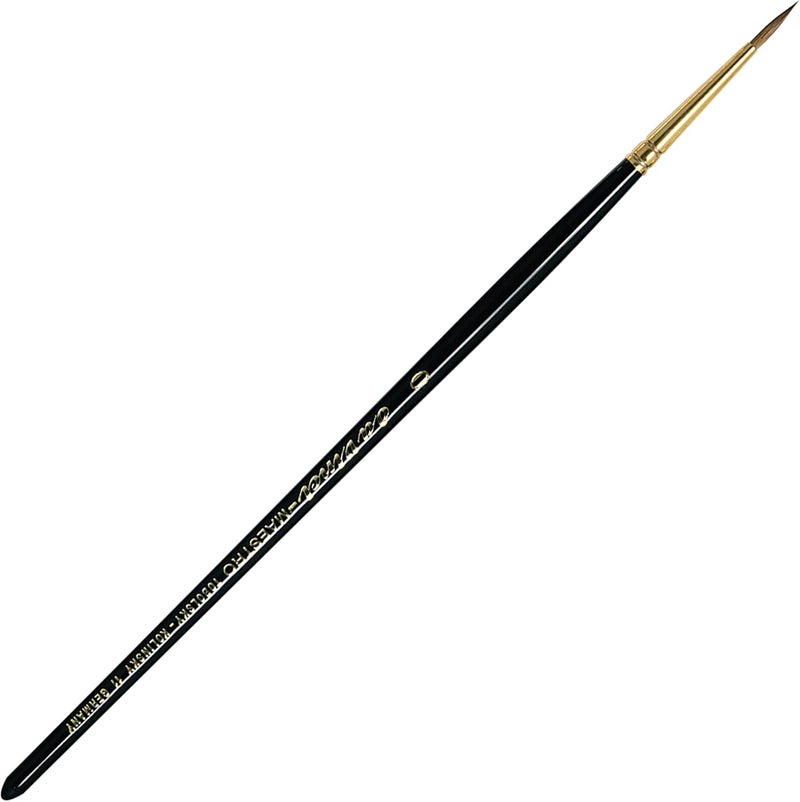 da Vinci Watercolor Series 11 Maestro Paint Brush - Fuller English Round Kolinsky Red Sable, Size 0 - Image 2