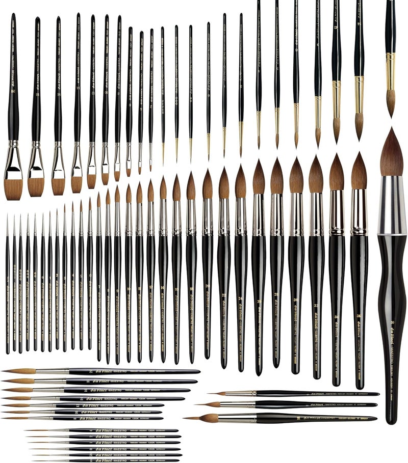 da Vinci Watercolor Series 11 Maestro Paint Brush - Fuller English Round Kolinsky Red Sable, Size 0 - Image 5