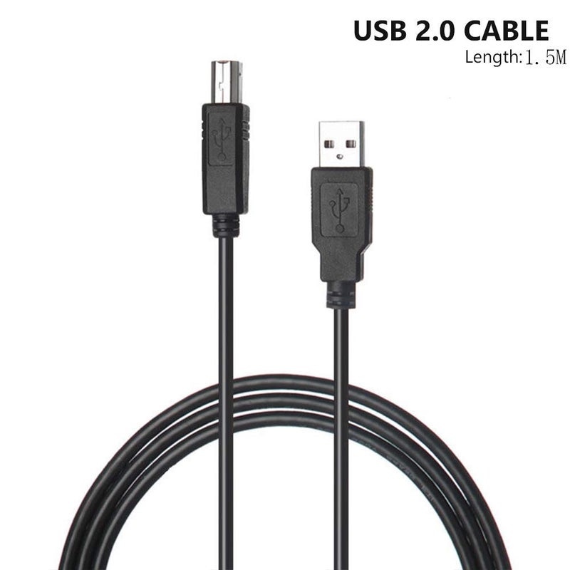 WEARE USB B MIDI Cable USB 2.0 Cord Compatible for Focusrite Scarlett Solo (2nd Gen),Scarlett 2i2 (1st Generation) USB Audio Interface,Numark PT01 Scratch,Vangoa VGK6200,Peavey USB-P - Image 4