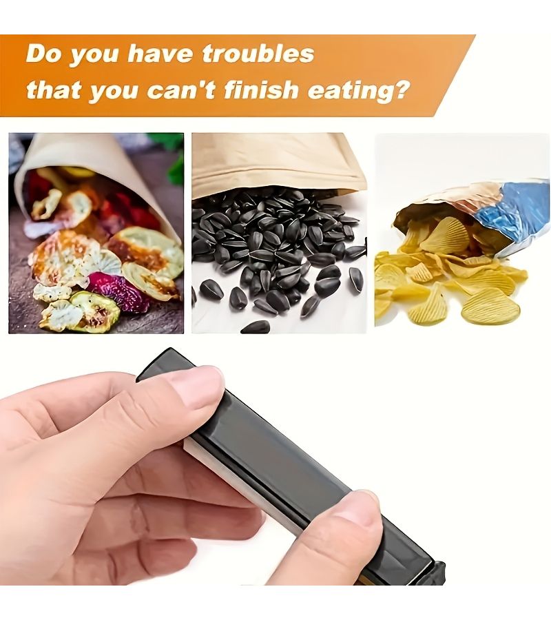 5pcs Plastic Black Food Storage Clips Reusable Sealed Clips Prevent Moisture Dust - Image 2
