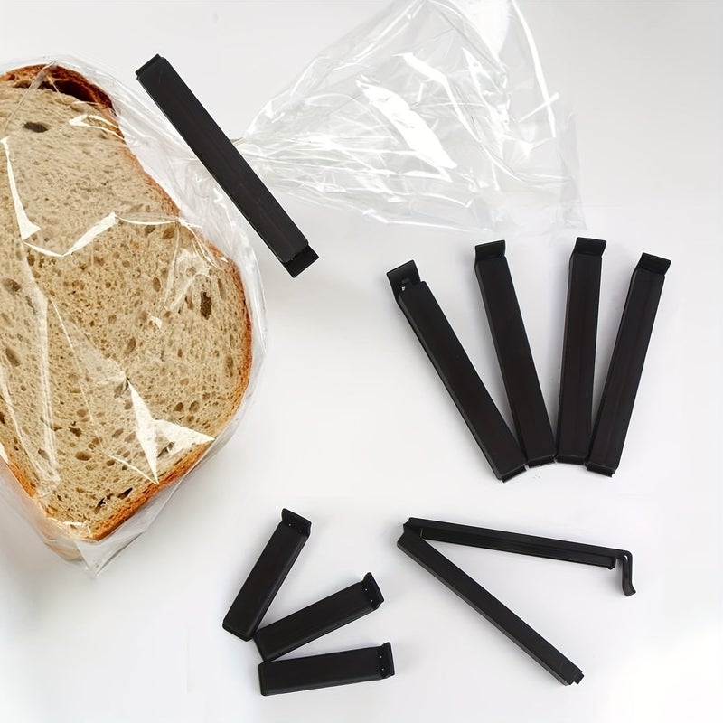 5pcs Plastic Black Food Storage Clips Reusable Sealed Clips Prevent Moisture Dust - Image 1