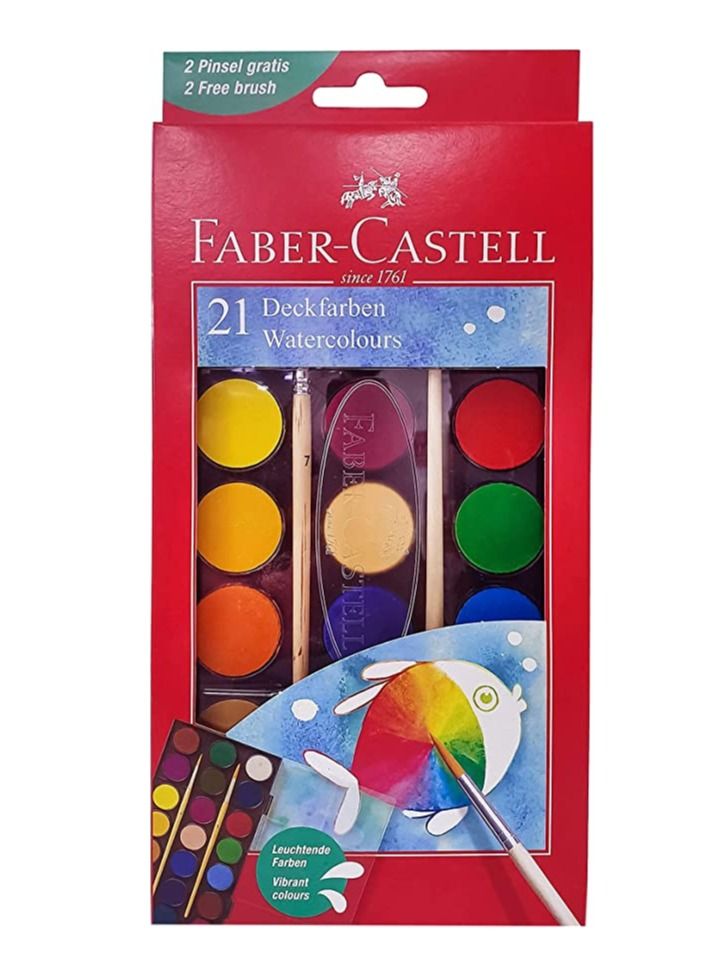 Faber-Castell Watercolors 21 Color 30Mm
