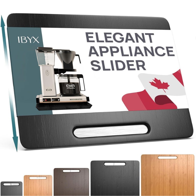 Ibyx Elegant Sliding Tray for Your Coffee Maker & Heavy Kitchen Appliances - Sturdy, Slides Easily from Under The Cabinet (Black, 13â€W x 10.5â€D) - Image 1