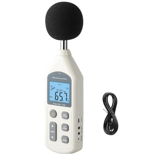 Sky King Decibel Meter, Professional Sound Level Meter with Backlight Display, USB Available SPL Meter 30 to 130dB, EC651 & ANSI S1.4 Standards A/C Weighted Sound Meter, Noise Meter with Records to 4700 - Image 1