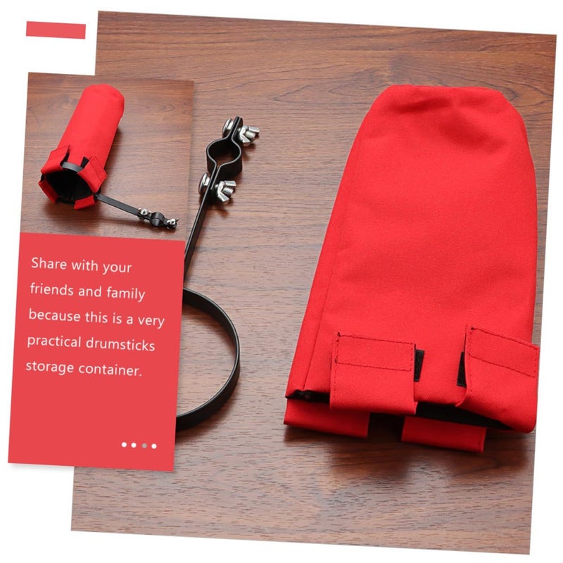 Canvas Portable Drumstick Storage Bag with Hangable Rack Holder for Drum Kit Percussionists - Image 5
