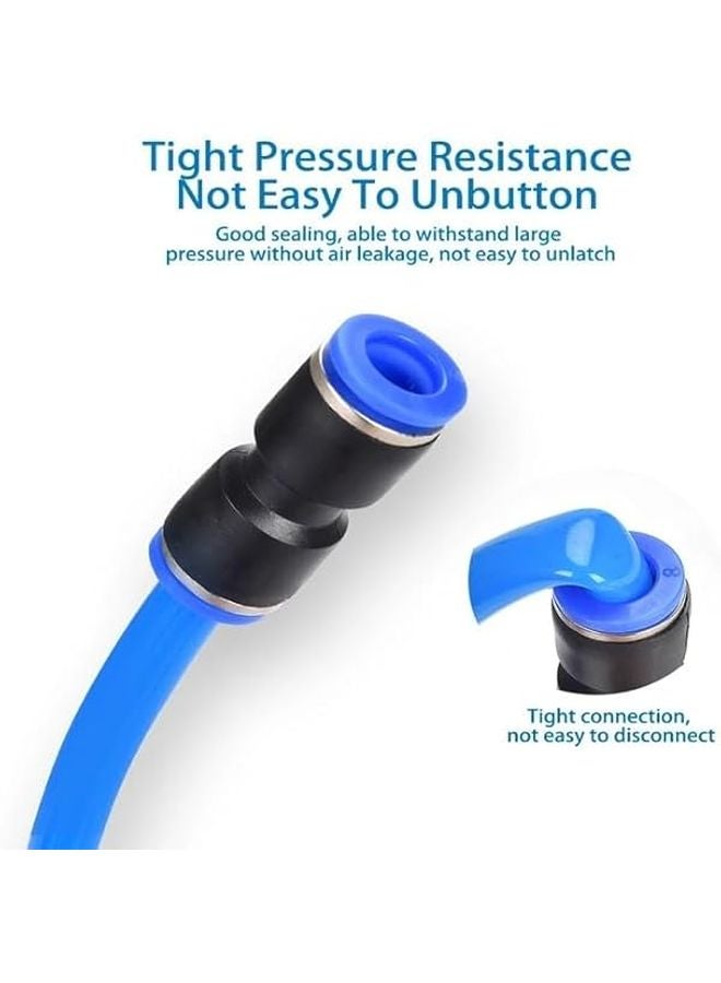 60 قطعة مجموعة وصلات الضغط للاتصال السريع لخرطوم الماء البلاستيكي PU مقاس 4 و6 و8 مم - Image 4