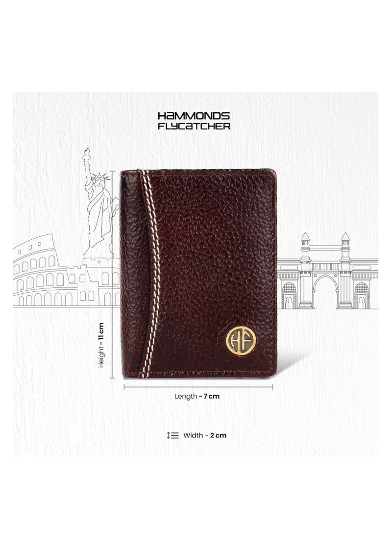  هاموندز فلاي كاتشر محفظة جلدية لحمل بطاقات الائتمان للرجال والنساء، فتحة للعملات، محفظة بطاقات صراف آلي محمية بتقنية تحديد الهوية بموجات الراديو للرجال، 6 فتحات، هدية للرجال، الأب، الزوج، الصديق - Image 2