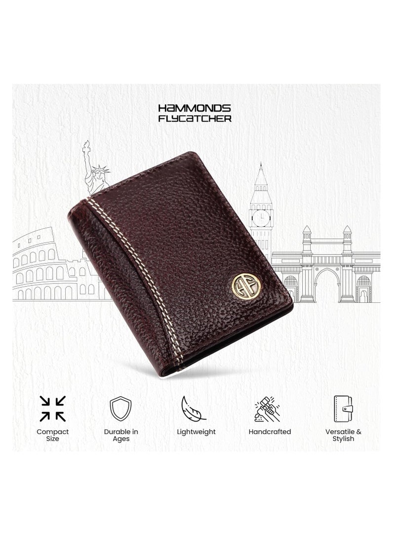  هاموندز فلاي كاتشر محفظة جلدية لحمل بطاقات الائتمان للرجال والنساء، فتحة للعملات، محفظة بطاقات صراف آلي محمية بتقنية تحديد الهوية بموجات الراديو للرجال، 6 فتحات، هدية للرجال، الأب، الزوج، الصديق - Image 3