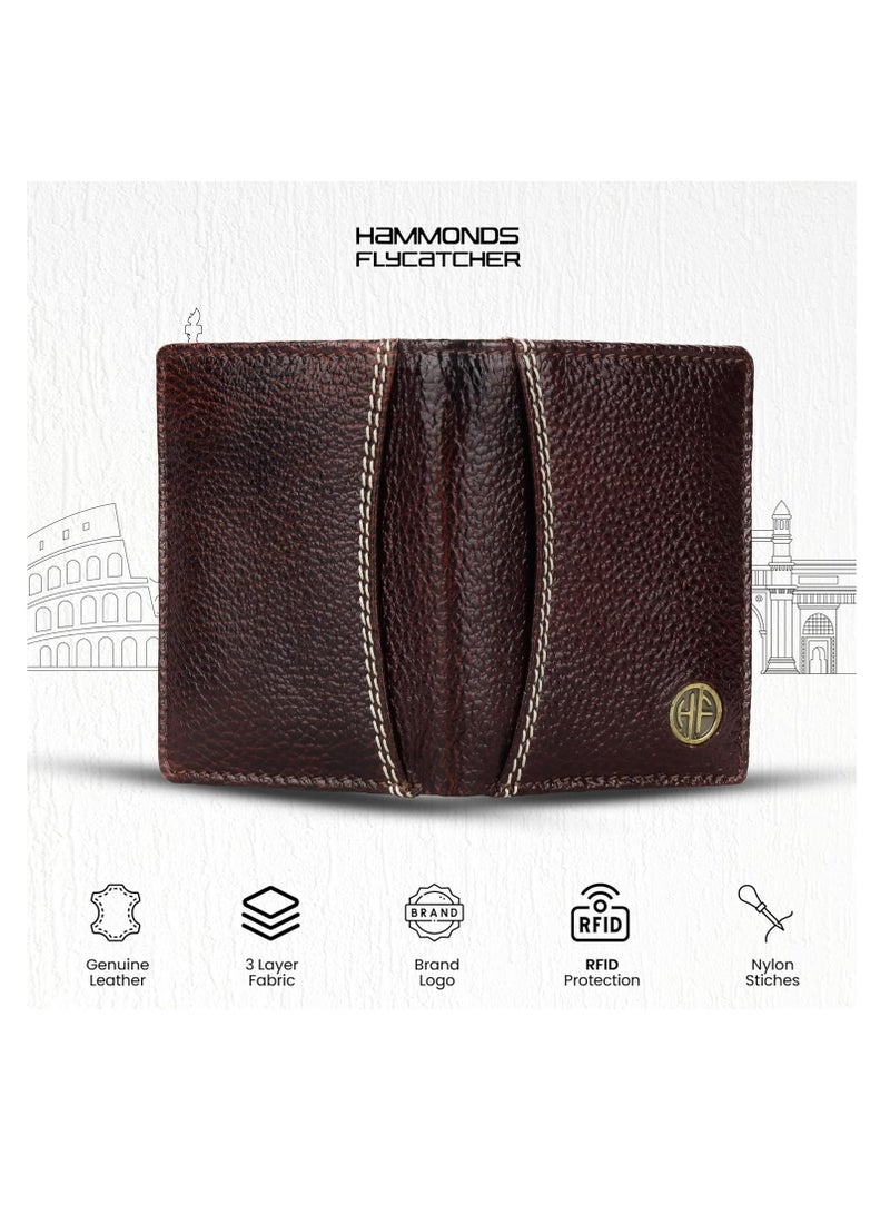  هاموندز فلاي كاتشر محفظة جلدية لحمل بطاقات الائتمان للرجال والنساء، فتحة للعملات، محفظة بطاقات صراف آلي محمية بتقنية تحديد الهوية بموجات الراديو للرجال، 6 فتحات، هدية للرجال، الأب، الزوج، الصديق - Image 4