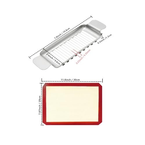 HDCBMCDDM-US Butter Cheese Slicer Cutter with Silicone Baking Mat kit Stainless Steel Butter Cutter for Block Cheese Butter Slicer Cutter - Image 3