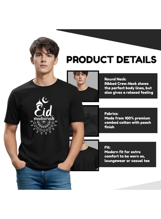 برينت شوب فور مي تي شيرت رمضان مبارك للكبار للرجال - تي شيرت قطني برقبة دائرية - هدية للأب - له - هدية رمضان للرجال - Image 4