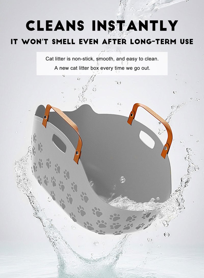 Kidle Portable Cat Litter Box Travel Litter Box Cat Toilet for Cat Travel Easy to Carry, Easy to Use - Image 3