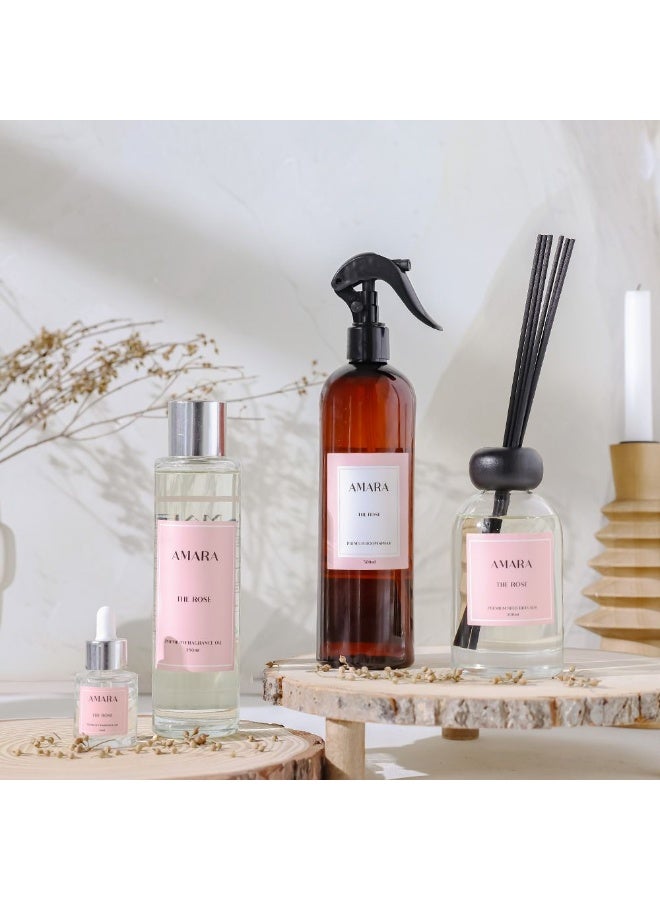 Amara Amara Room Spray The Rose | Luxury Scented Spray for Home | Fresh Rose Fragrance Aromatherapy Natural Room Freshener Long Lasting Floral Scent 500 ml  - Image 3