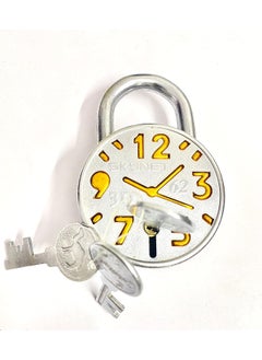 FLYSPACE FLYSPACE Steel Galaxy 62 mm 8 Levers Double Locking 3 Keys Padlock Silver  - Image 3