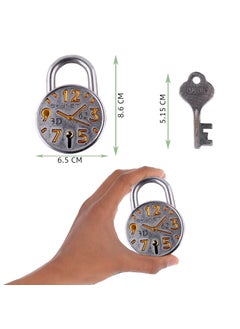 FLYSPACE FLYSPACE Steel Galaxy 62 mm 8 Levers Double Locking 3 Keys Padlock Silver  - Image 4