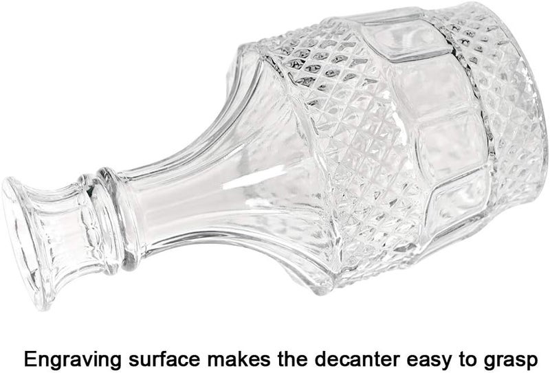 MDLUU Liquor Decanter, Glass Decanter Bottle with Airtight Stopper, Wiskey Vodka Bourbon Decanter for Gift, Home, Bar, Party Decor, 27oz/800ml Clear - Image 4