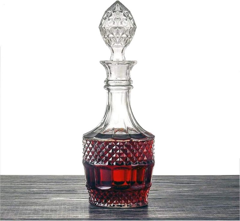 MDLUU Liquor Decanter, Glass Decanter Bottle with Airtight Stopper, Wiskey Vodka Bourbon Decanter for Gift, Home, Bar, Party Decor, 27oz/800ml Clear - Image 1