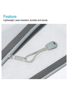 MECCANIXITY MECCANIXITY Mesh Zipper Bags, B6 Nylon Zip Pouch Pencil Case Storage Pockets for Travel Office Accessories, Gray Pack of 6  - Image 2