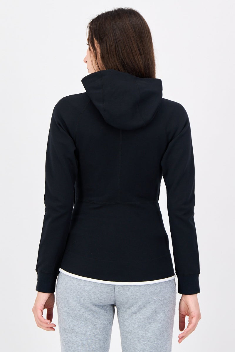Nike Women Sportswear Fit Long Sleeve Outdoor Full Zip Hoodie, Black - Image 3